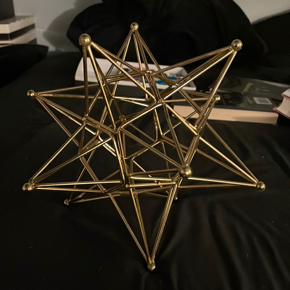 SOLD Gold Geometric Star Decor